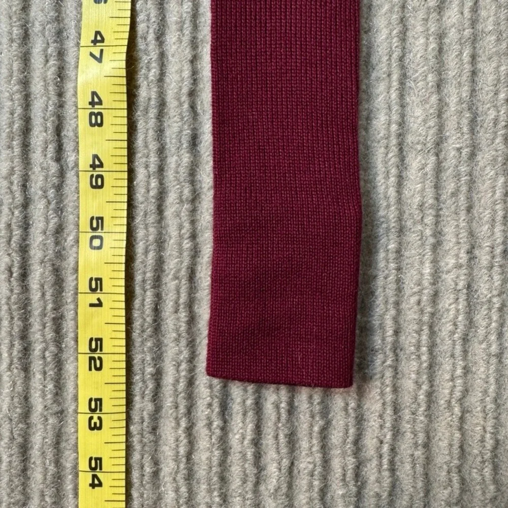 Jack Spade New York Mens Knit Tie Burgundy 100% Wool Made in Italy Square End